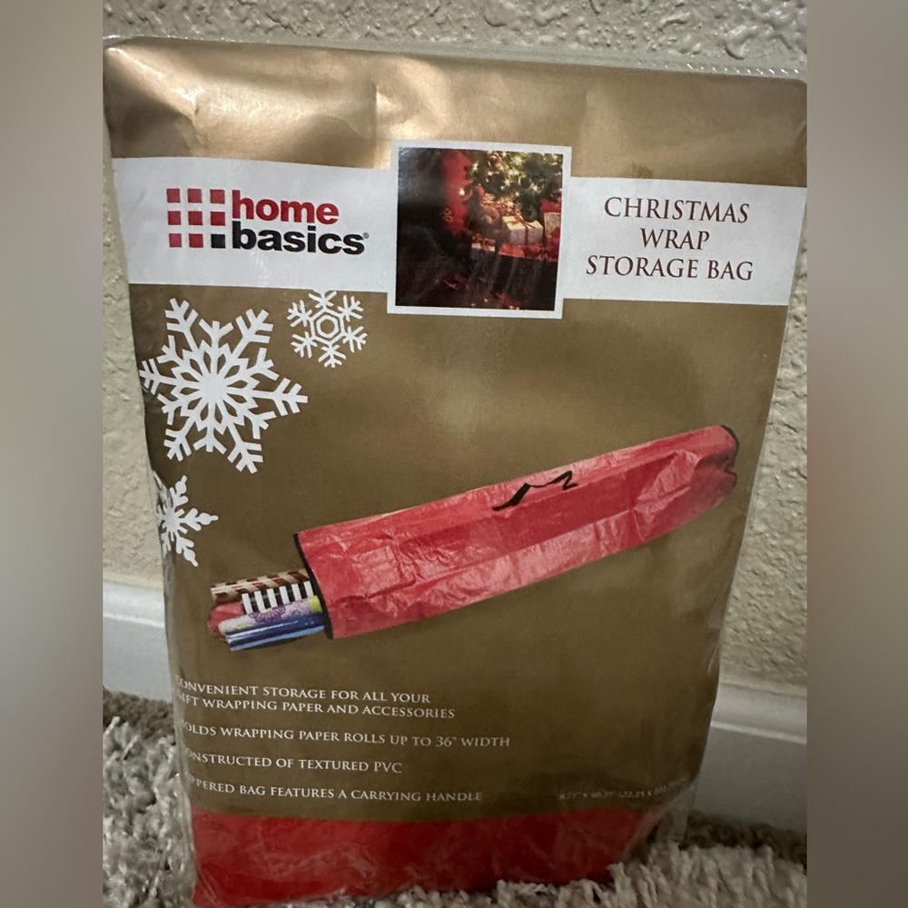 Home Basics Christmas Wrap Storage Bag - Red
New in Package